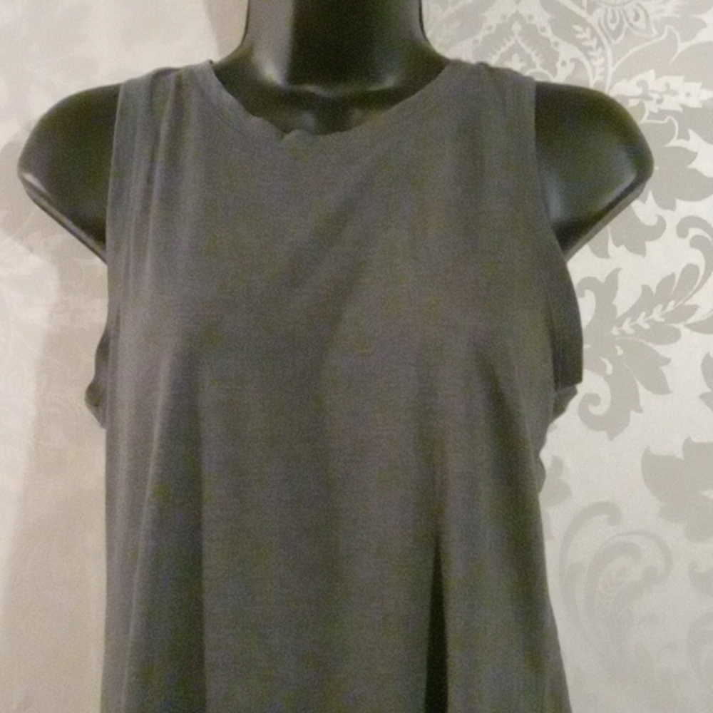 DSG Gray Relaxed Sleeveless Top